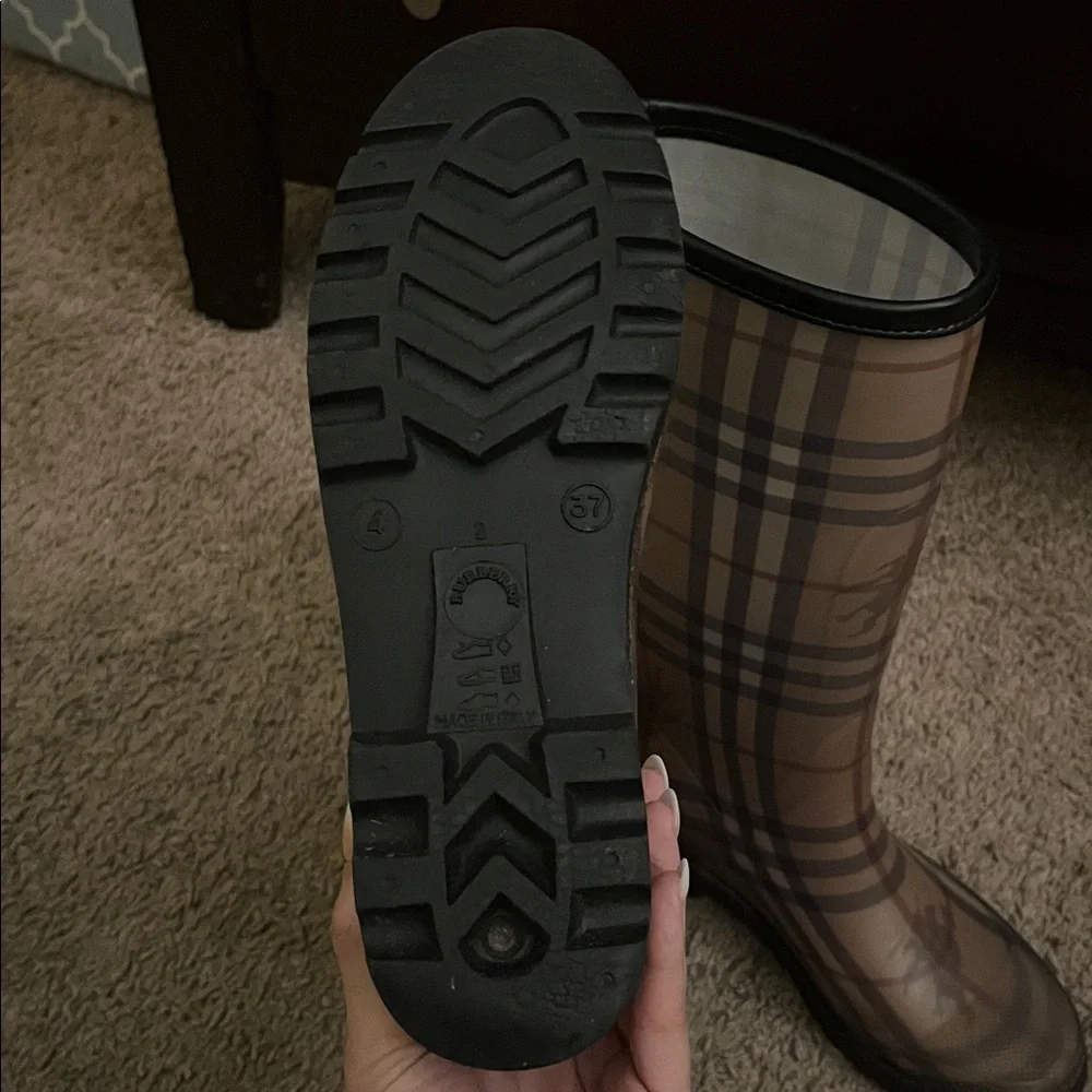 Burberry Plaid Rain Boots
